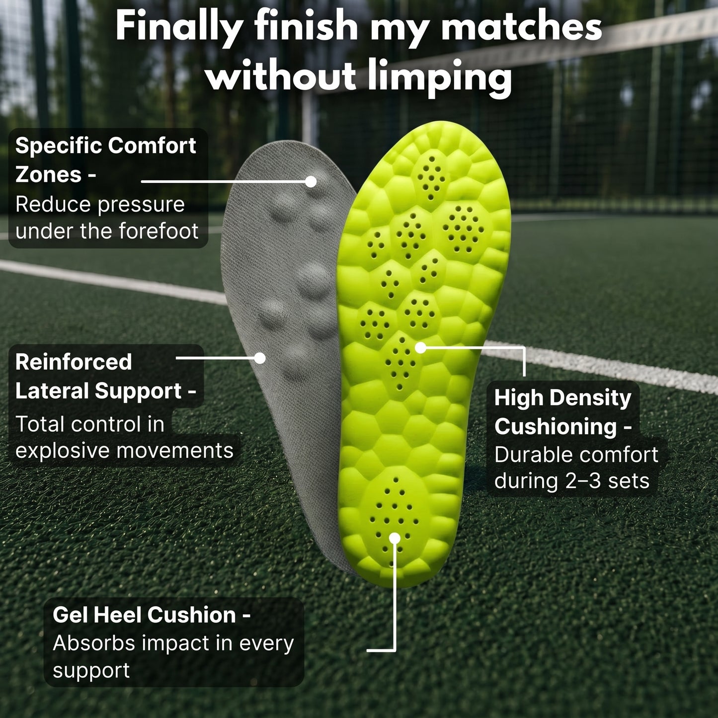 TennixPro Insoles – Play Longer, Without Pain